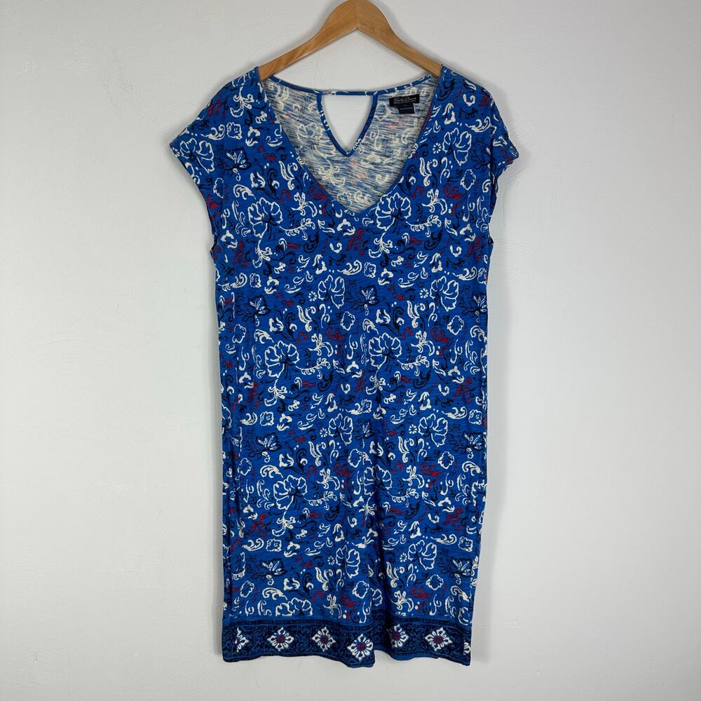 Lucky Brand Blue Paisley Cotton Shift Dress
